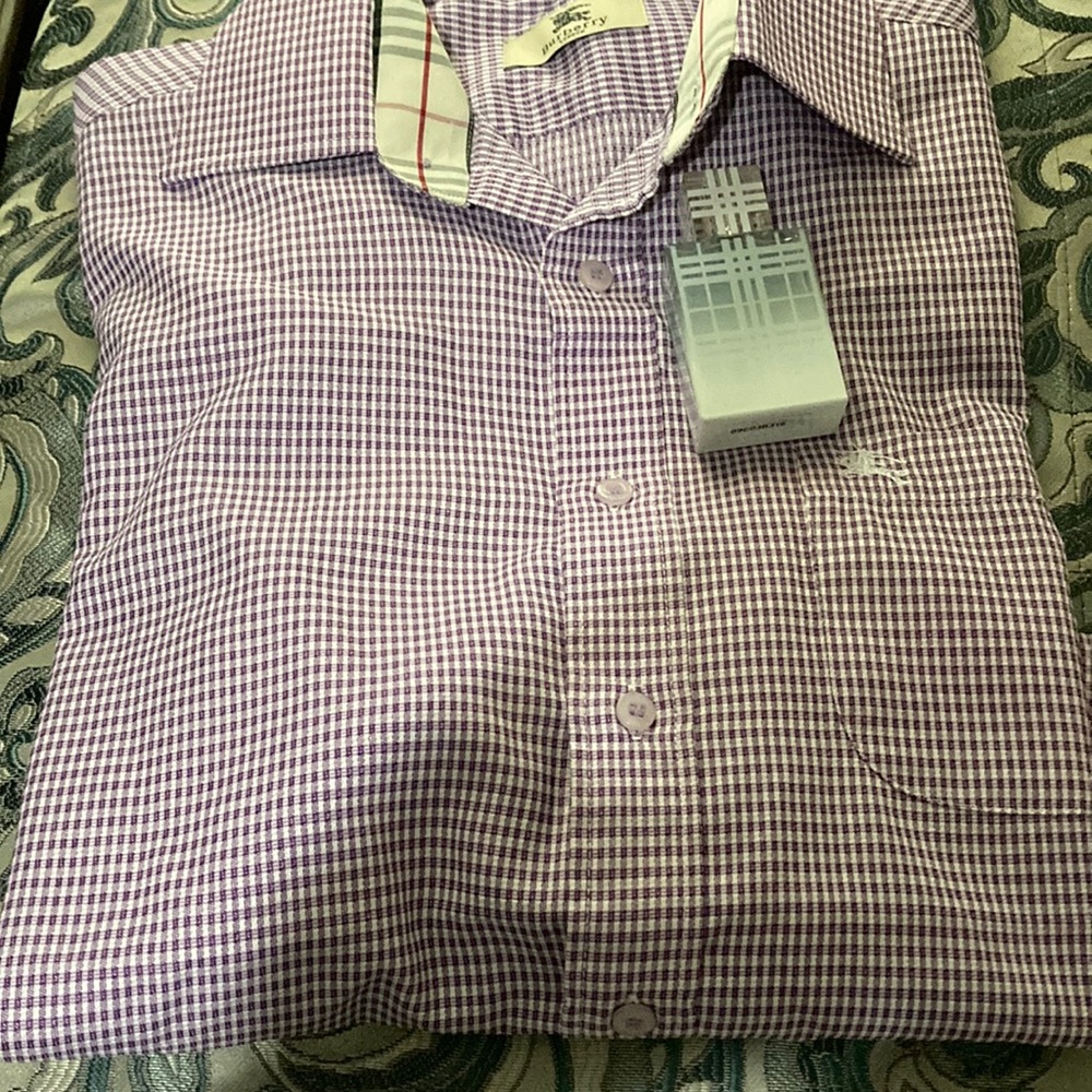 Mens Burberry Shirt & Cologne Bundle